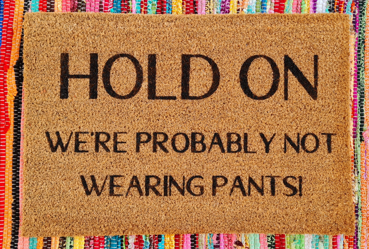 Not Wearing Pants Door Mat