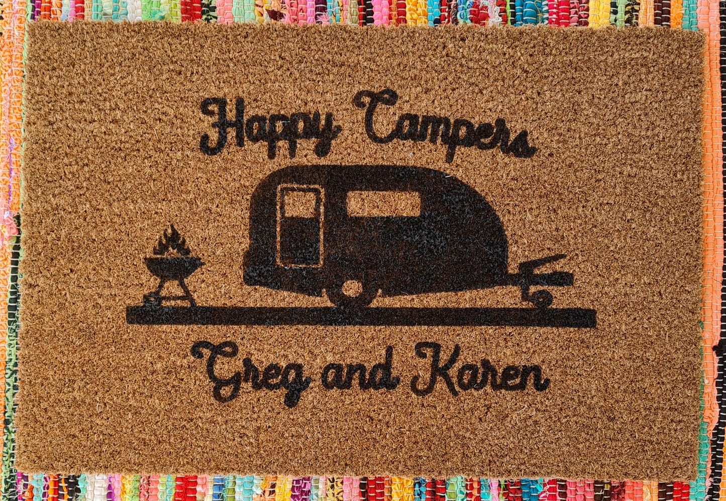 Happy Campers Door Mat