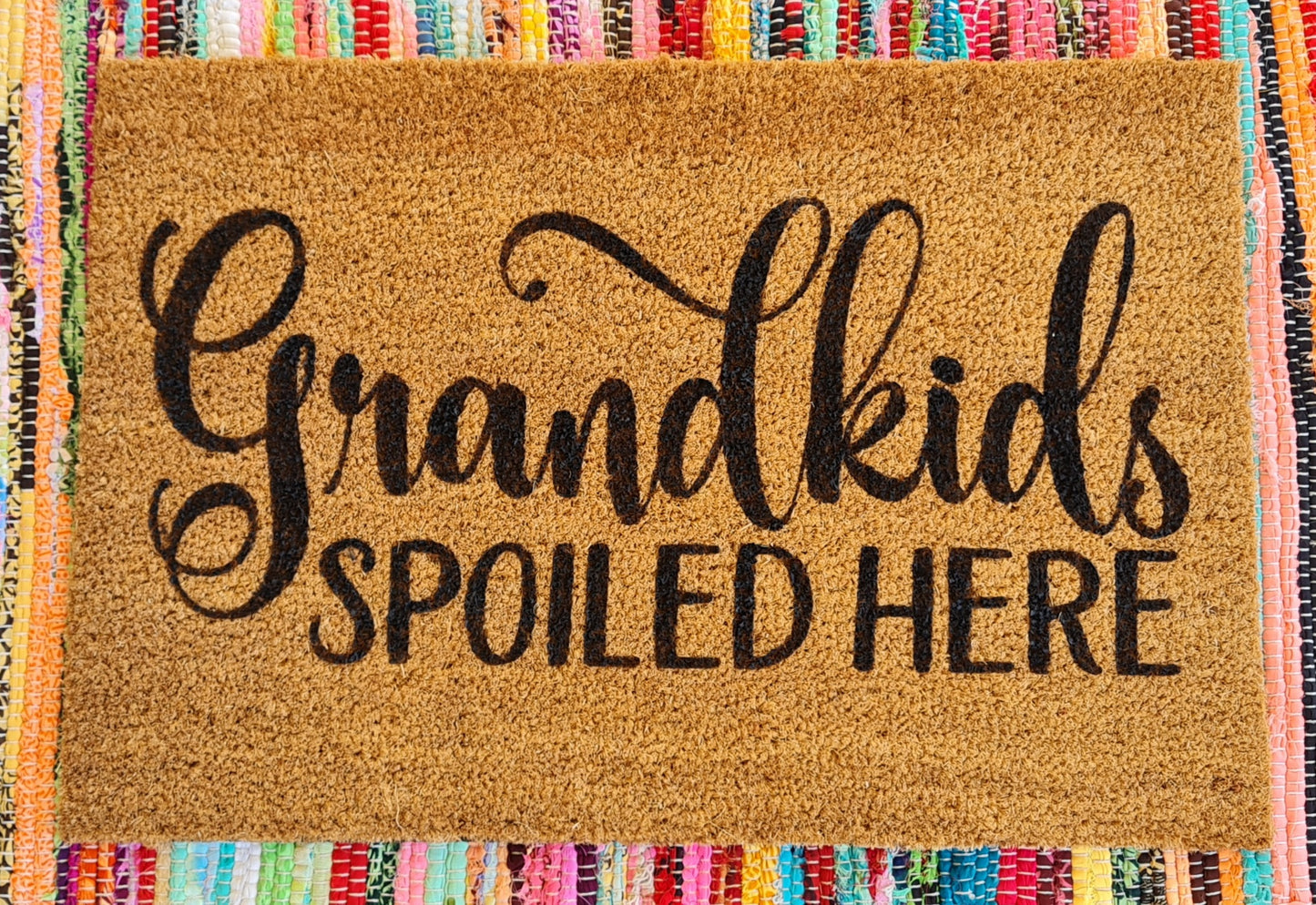 Grandkids Spoiled Here Door Mat