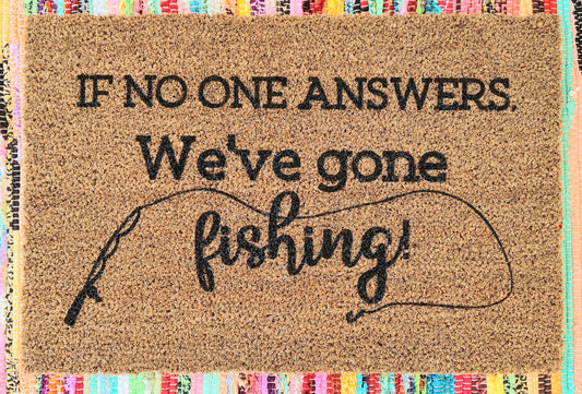 Gone Fishing Door Mat