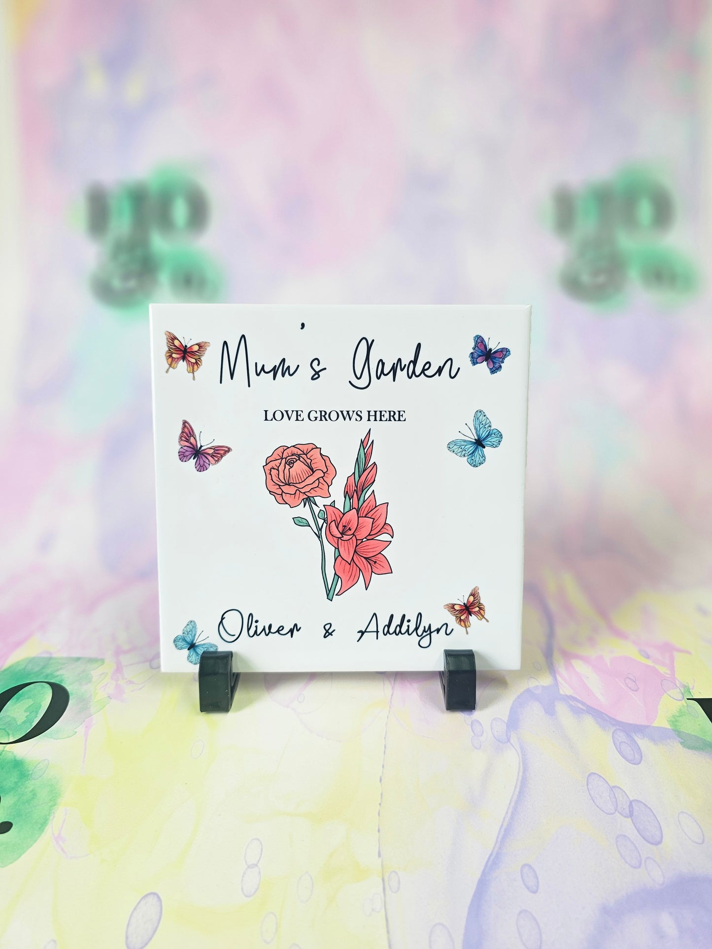 Personalised "Mum's Garden" Tile