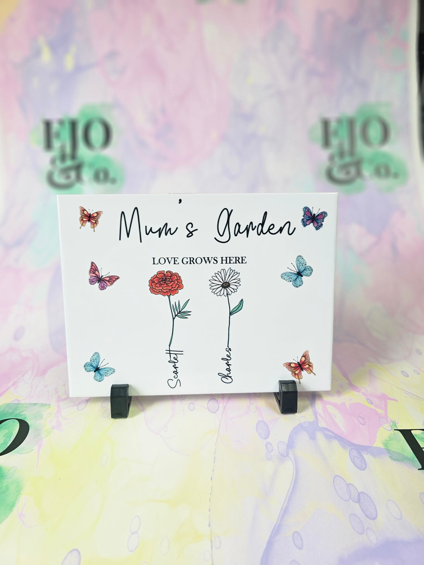 Personalised "Mum's Garden" Tile