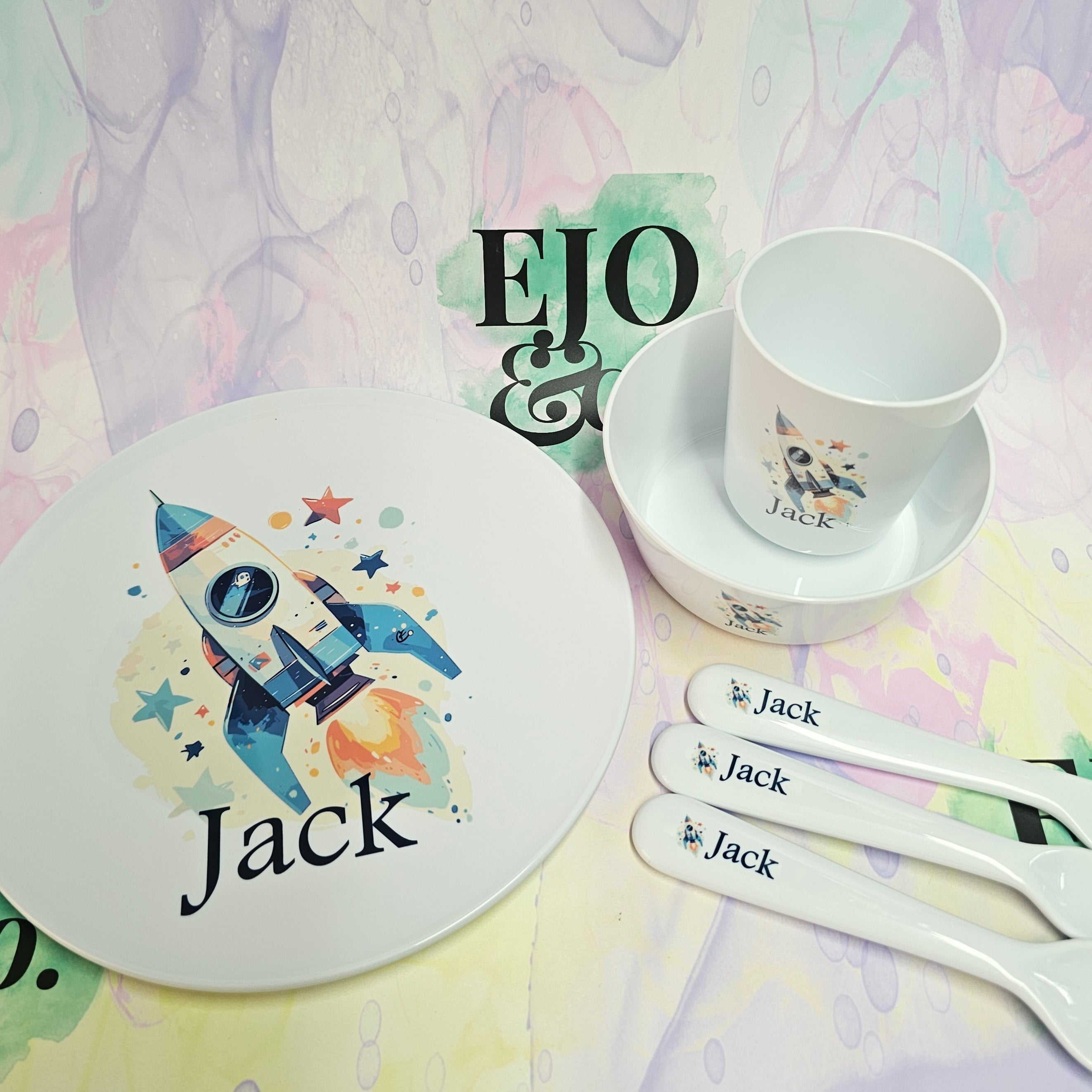 Personalised Kids Dinner Sets EJO Co