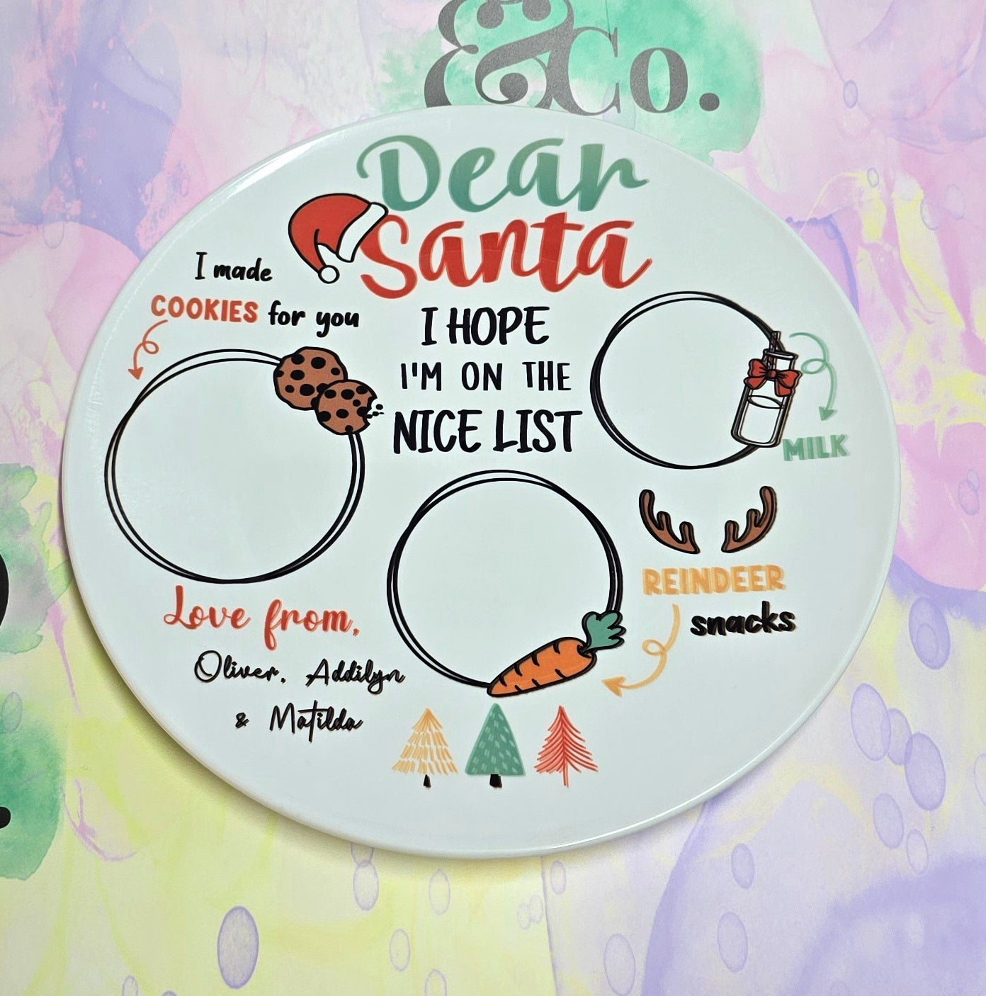 Personalised Santa Treats Plate