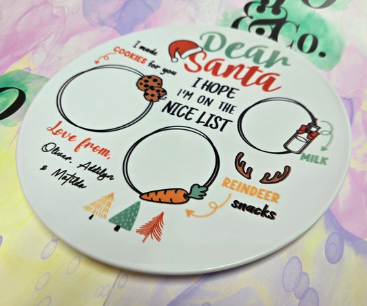 Personalised Santa Treats Plate