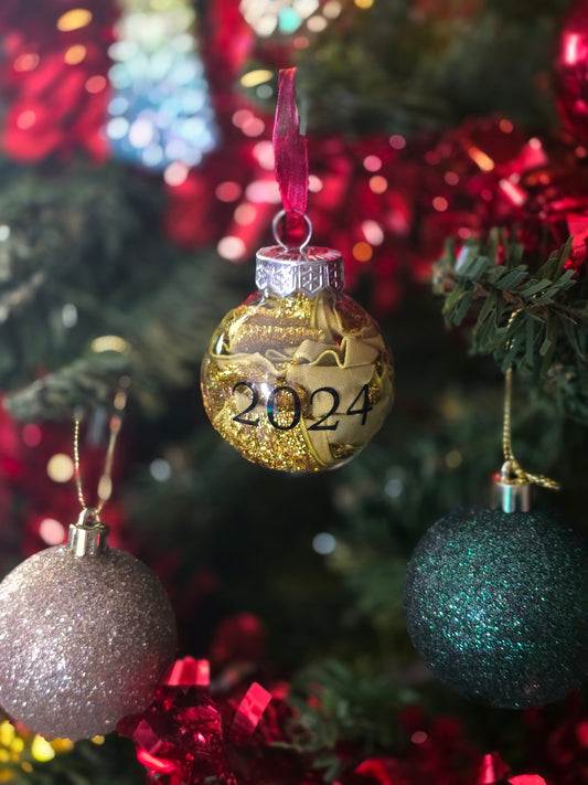 Clear Personalised Christmas Bauble