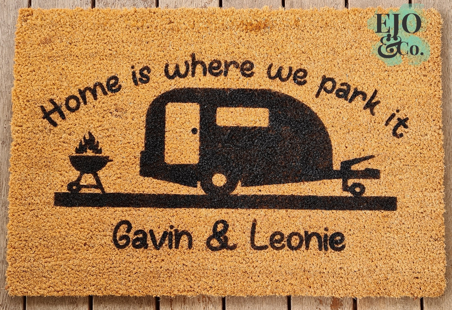 Home is where we park it Personalised Door Mat