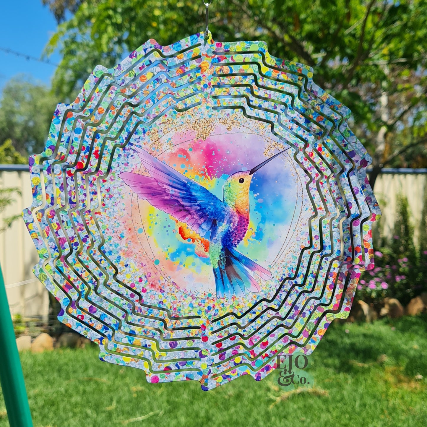 Confetti Hummingbird Wind Spinner