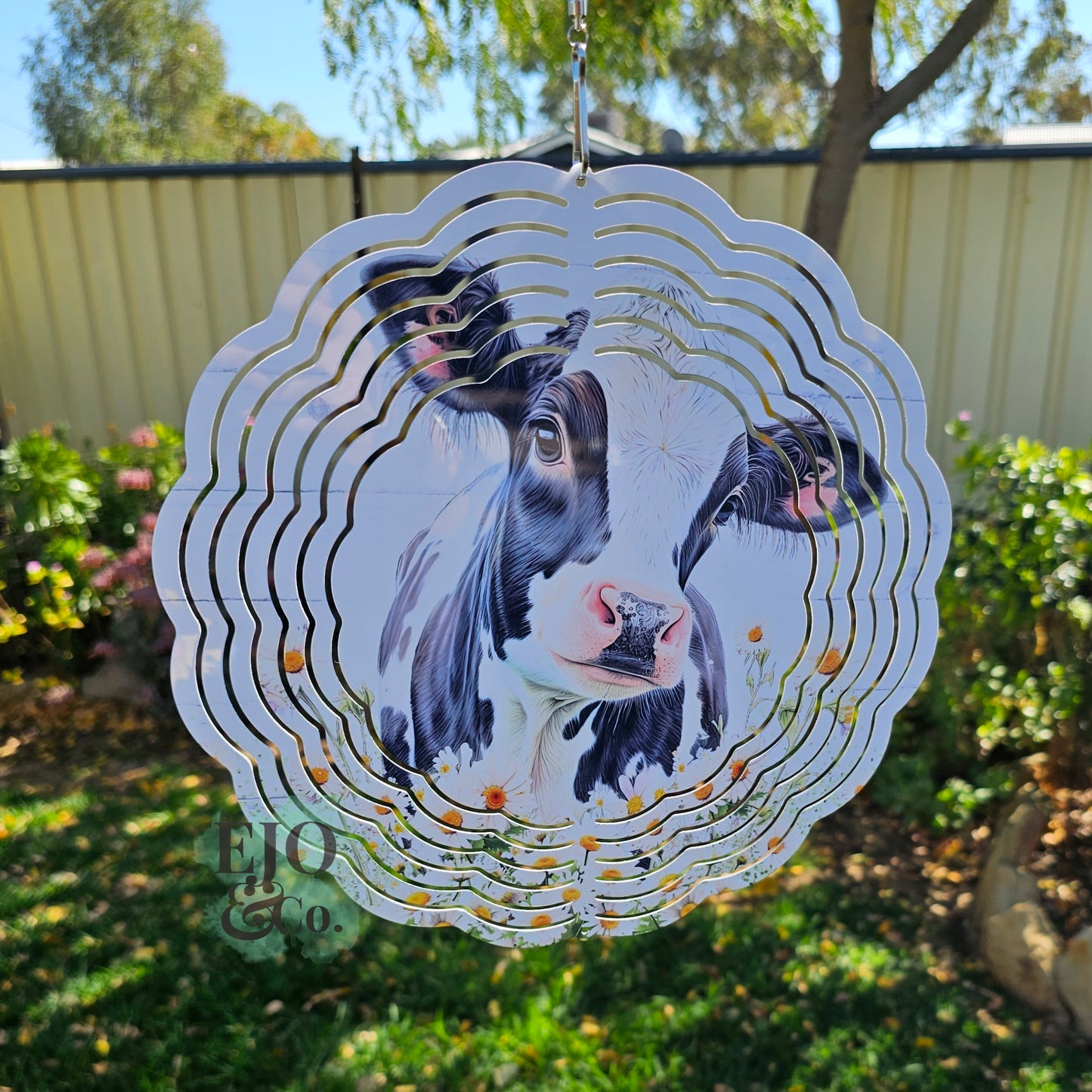 Dairy Cow & Daisys Wind Spinner