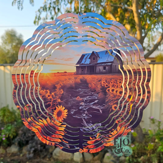 Sunflower Field Wind Spinner