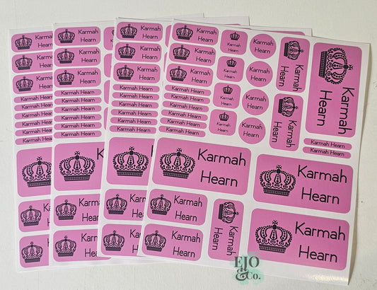 Personalised Name Labels